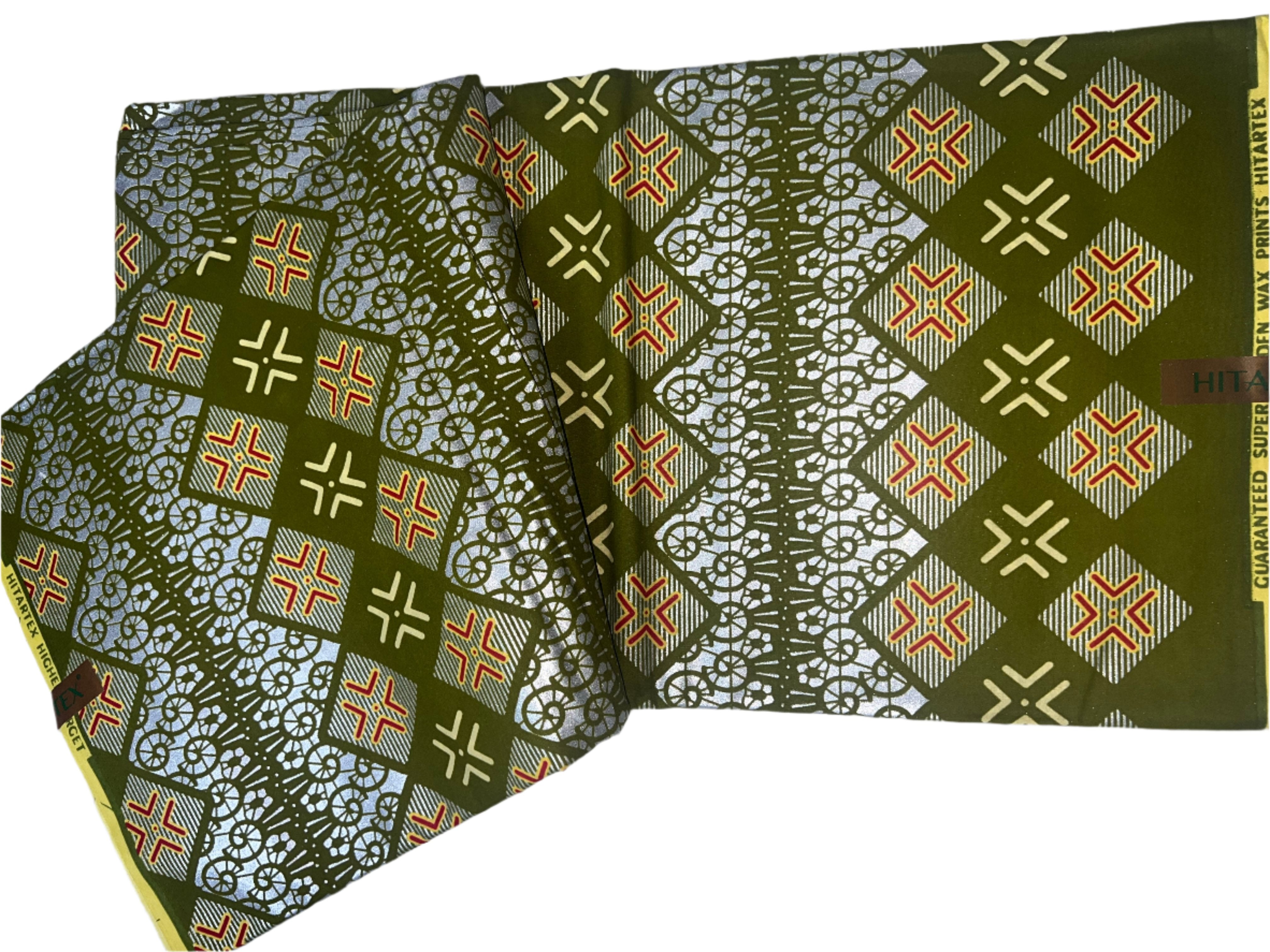 100% Cotton African Ankara Print Fabric sell by the Yard Dutch Wax Patterned, Ankara African Fabric for Sewing **ITEM SOLD by YARD**