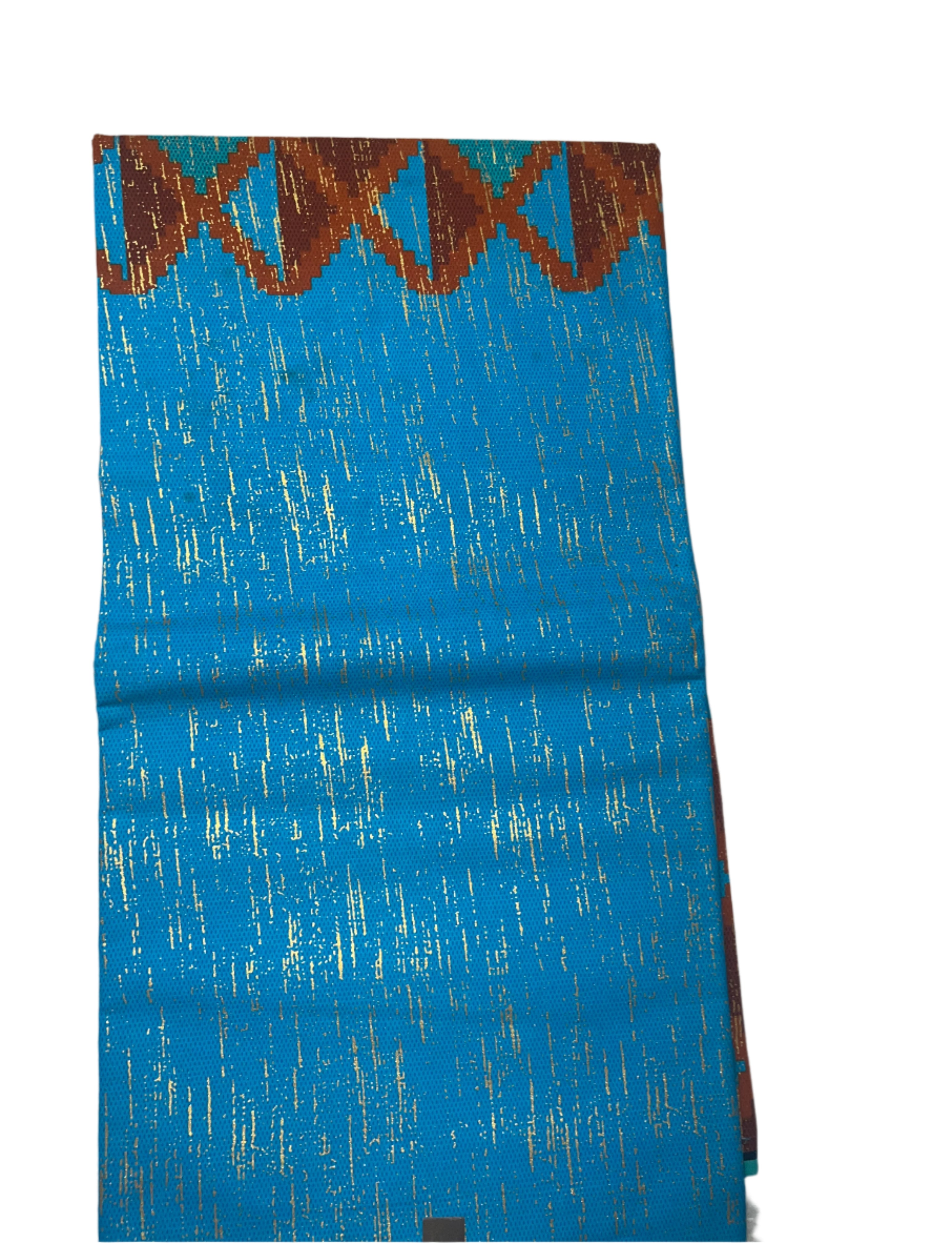 100% Cotton African Hitartex Ankara Print Fabric Wax motif kente blue, Traditional Ankara African Fabric for Sewing **ITEM SOLD by YARD**