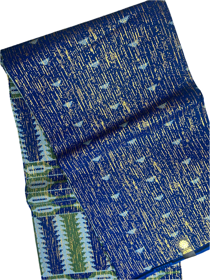 100% Cotton African Hitartex Ankara Print Fabric Wax motif kente Blue, Traditional Ankara African Fabric for Sewing **ITEM SOLD by YARD**