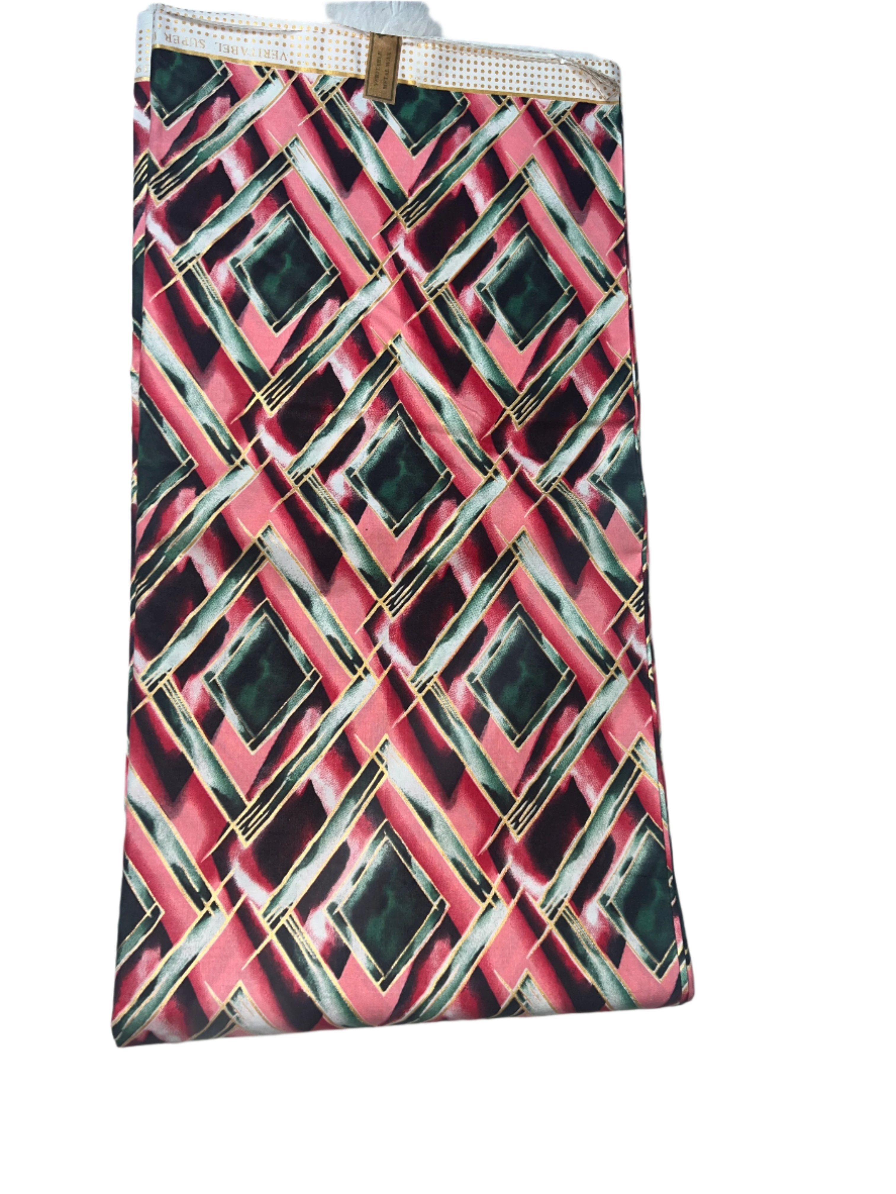 100% Cotton African Ankara Print Fabric Wax Pink Vibrant Patterned, Traditional Ankara African Fabric for Sewing **ITEM SOLD by YARD**