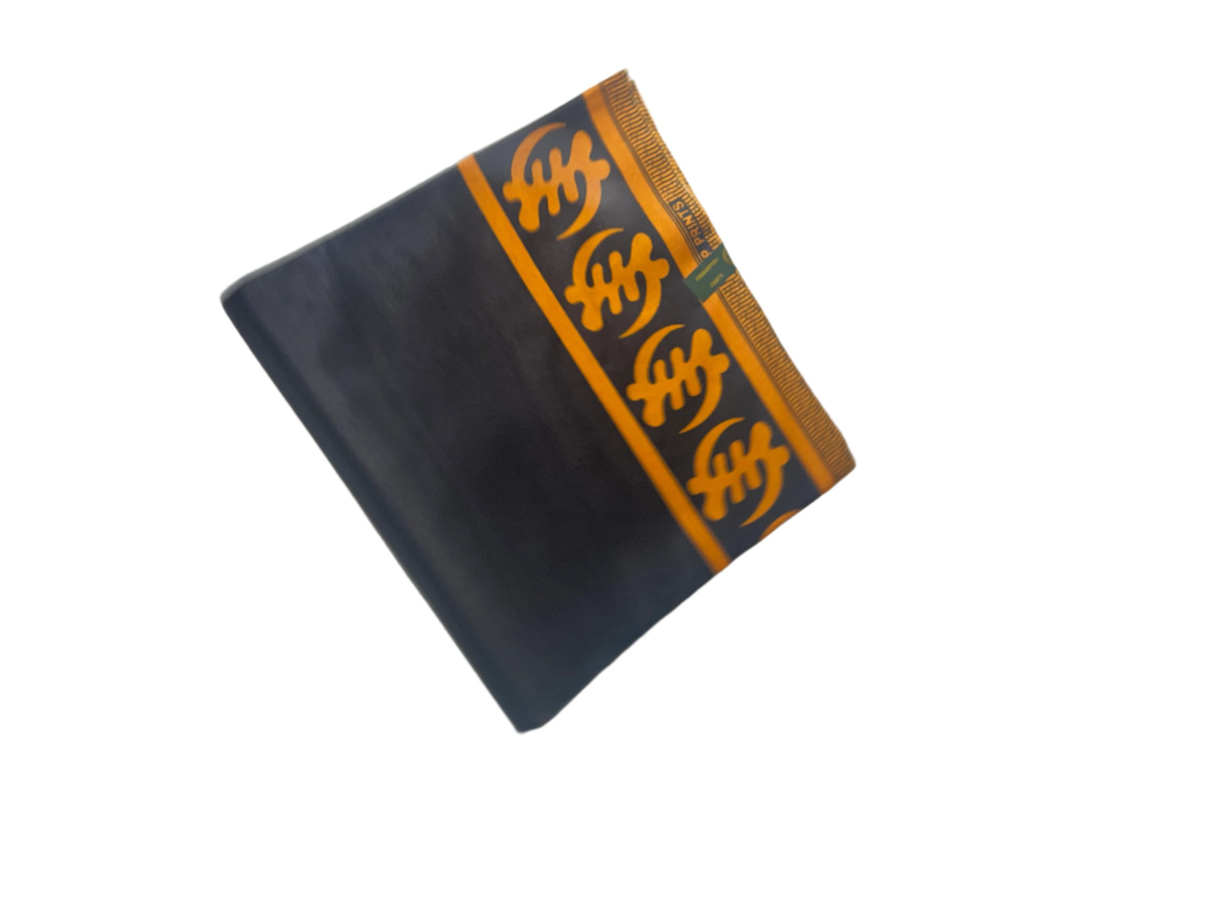 100% Cotton African Ankara Print Fabric Wax orange and black Patterned, Traditional Ankara African Fabric for Sewing **ITEM SOLD by YARD**