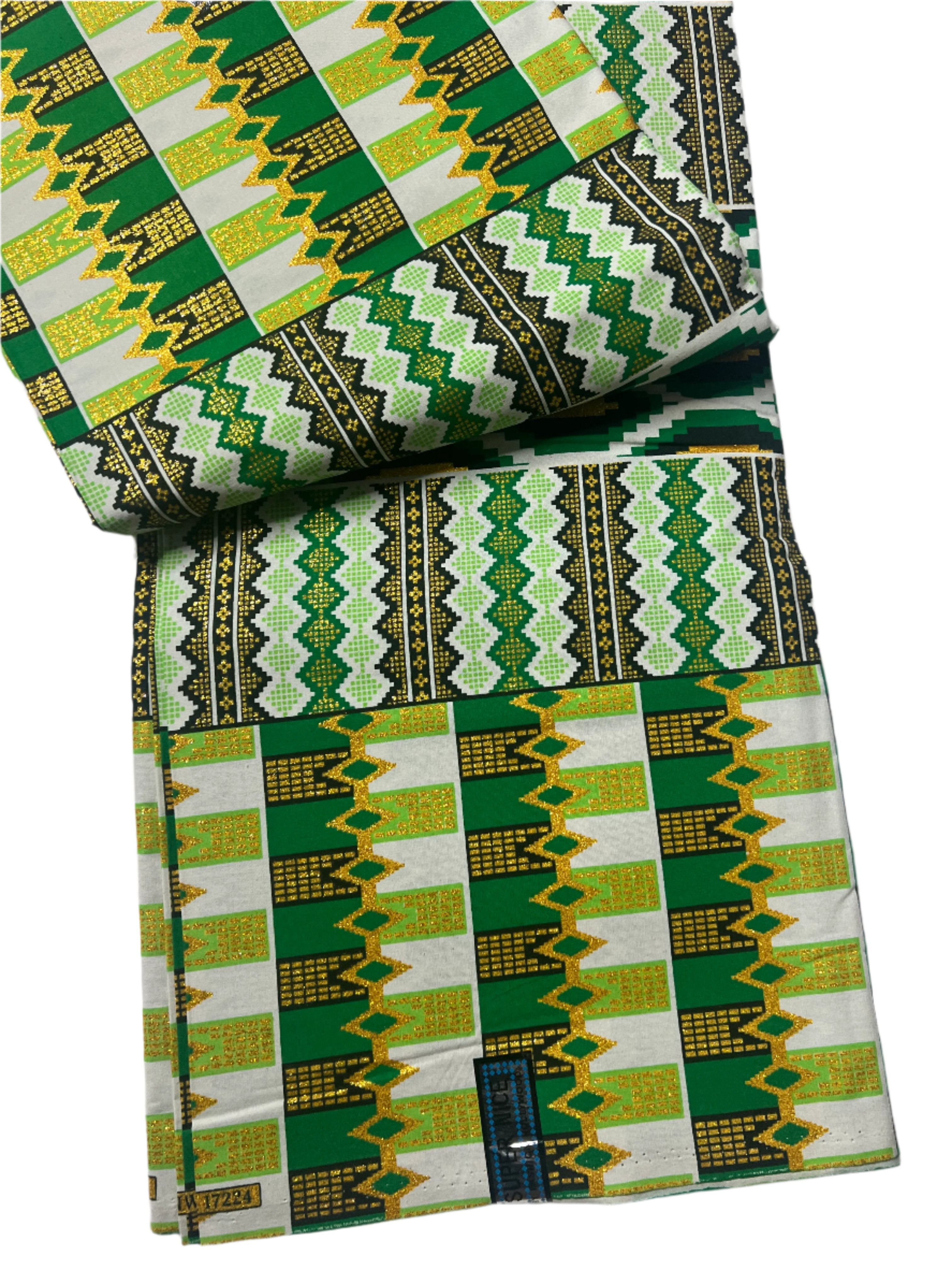 100% Cotton African Ankara Print Fabric Wax green Vibrant Patterned, Traditional Ankara African Fabric for Sewing **ITEM SOLD by YARD**