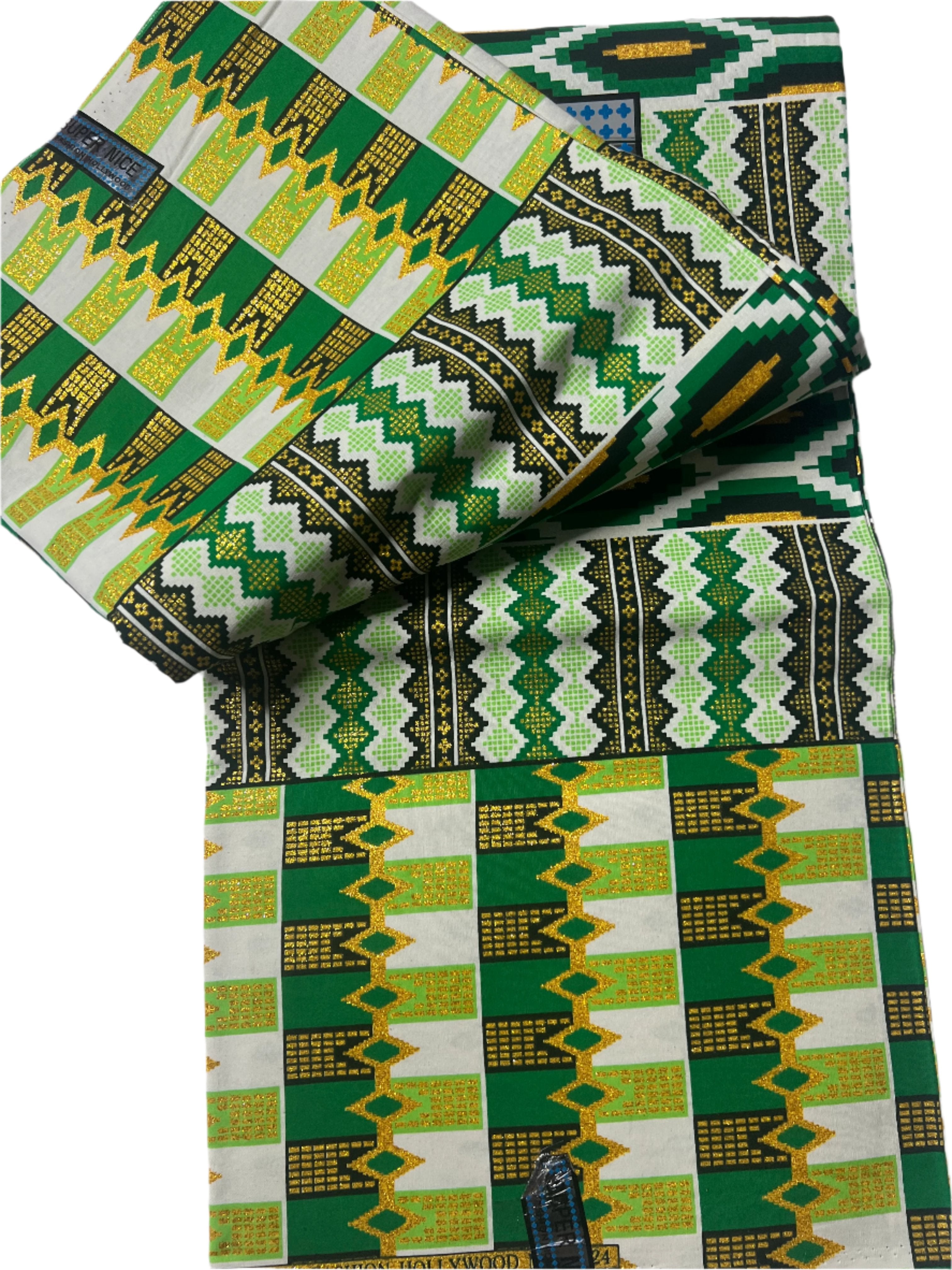 100% Cotton African Ankara Print Fabric Wax green Vibrant Patterned, Traditional Ankara African Fabric for Sewing **ITEM SOLD by YARD**