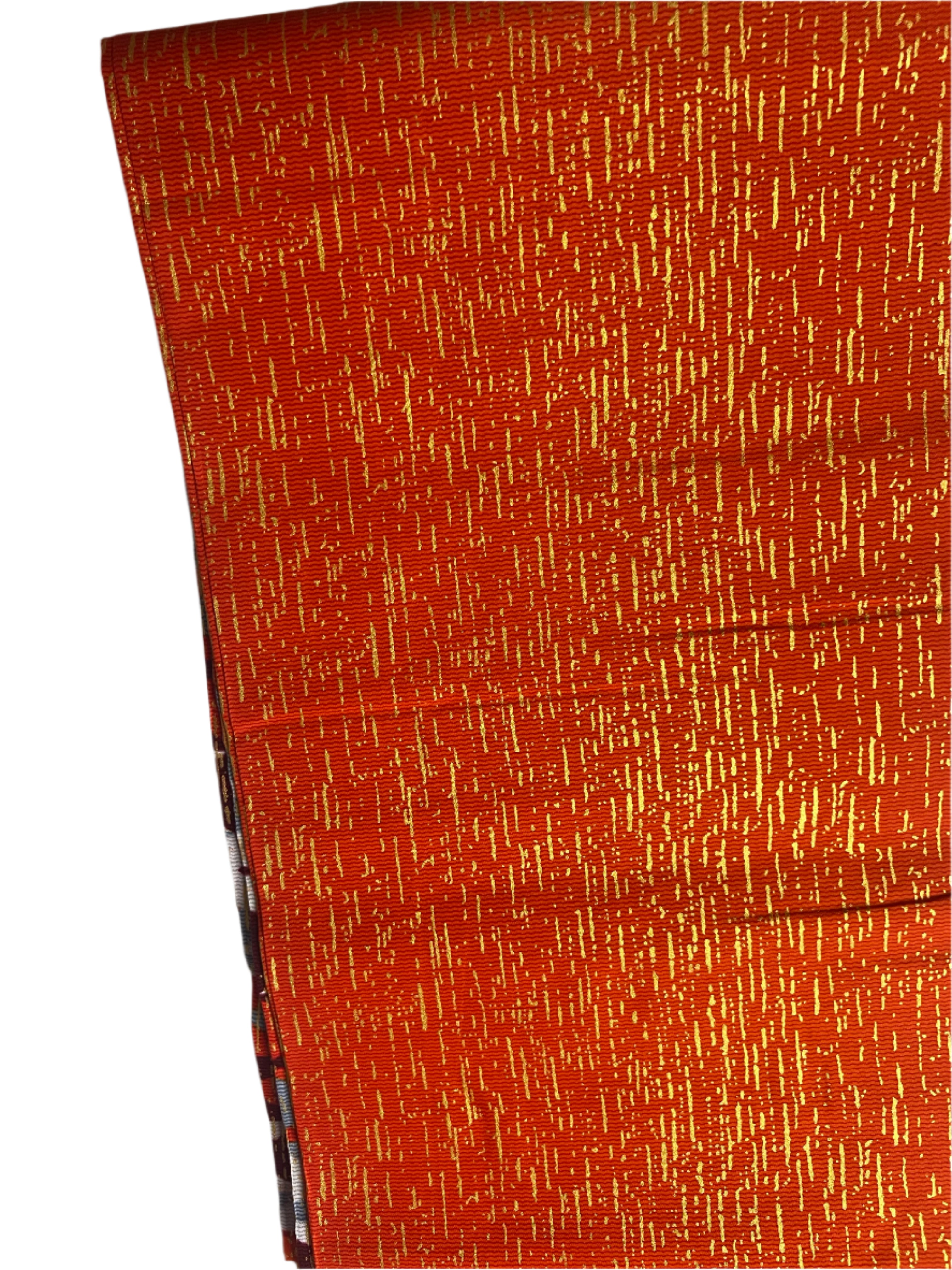 100% Cotton African Hitartex Ankara Print Fabric Wax motif kente Orange, Traditional Ankara African Fabric for Sewing **ITEM SOLD by YARD**