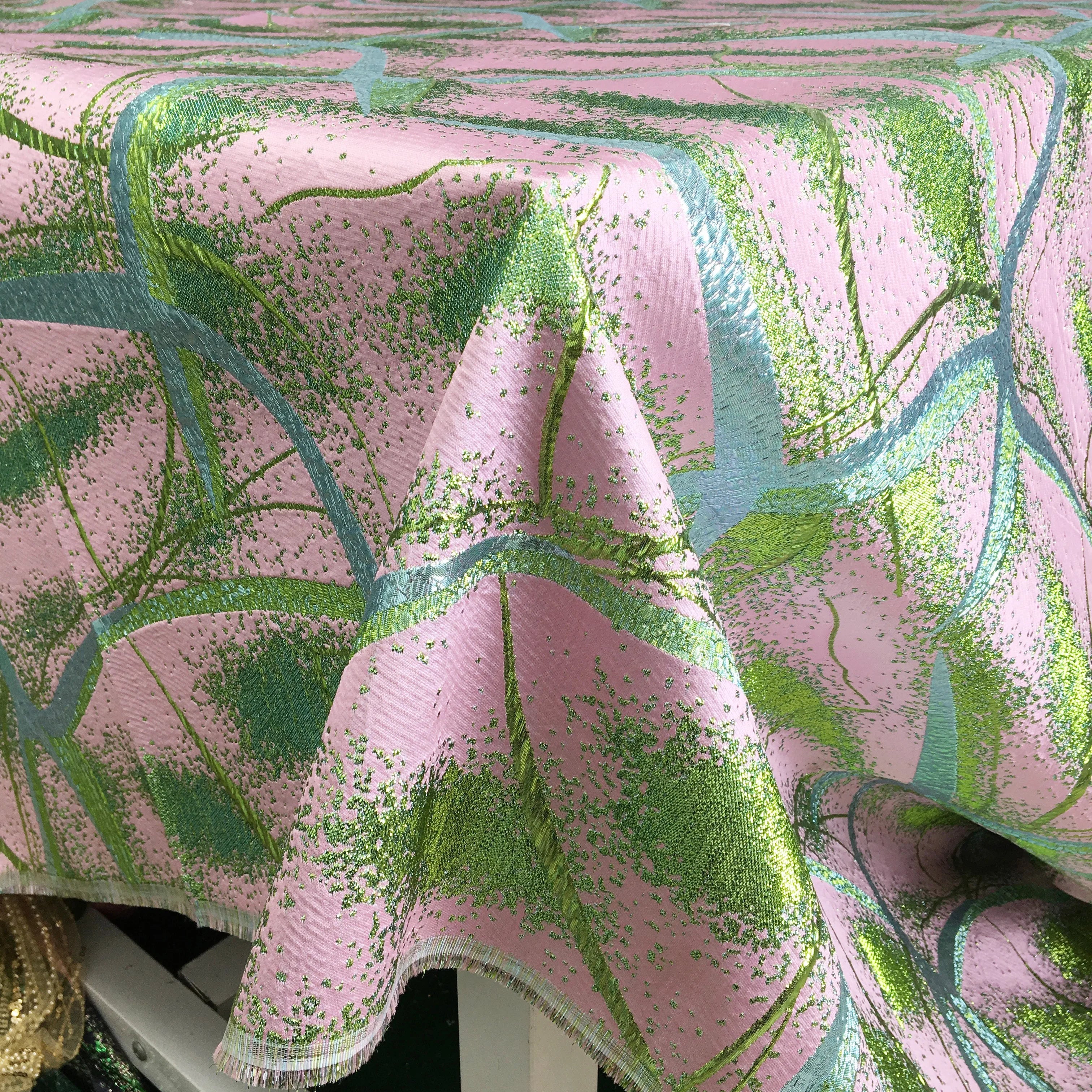 French Lace Fabric New Design Brocade Jacquard Lace Fabric 2024 High Quality African Fabric Lace For Women Wedding Dress F3901