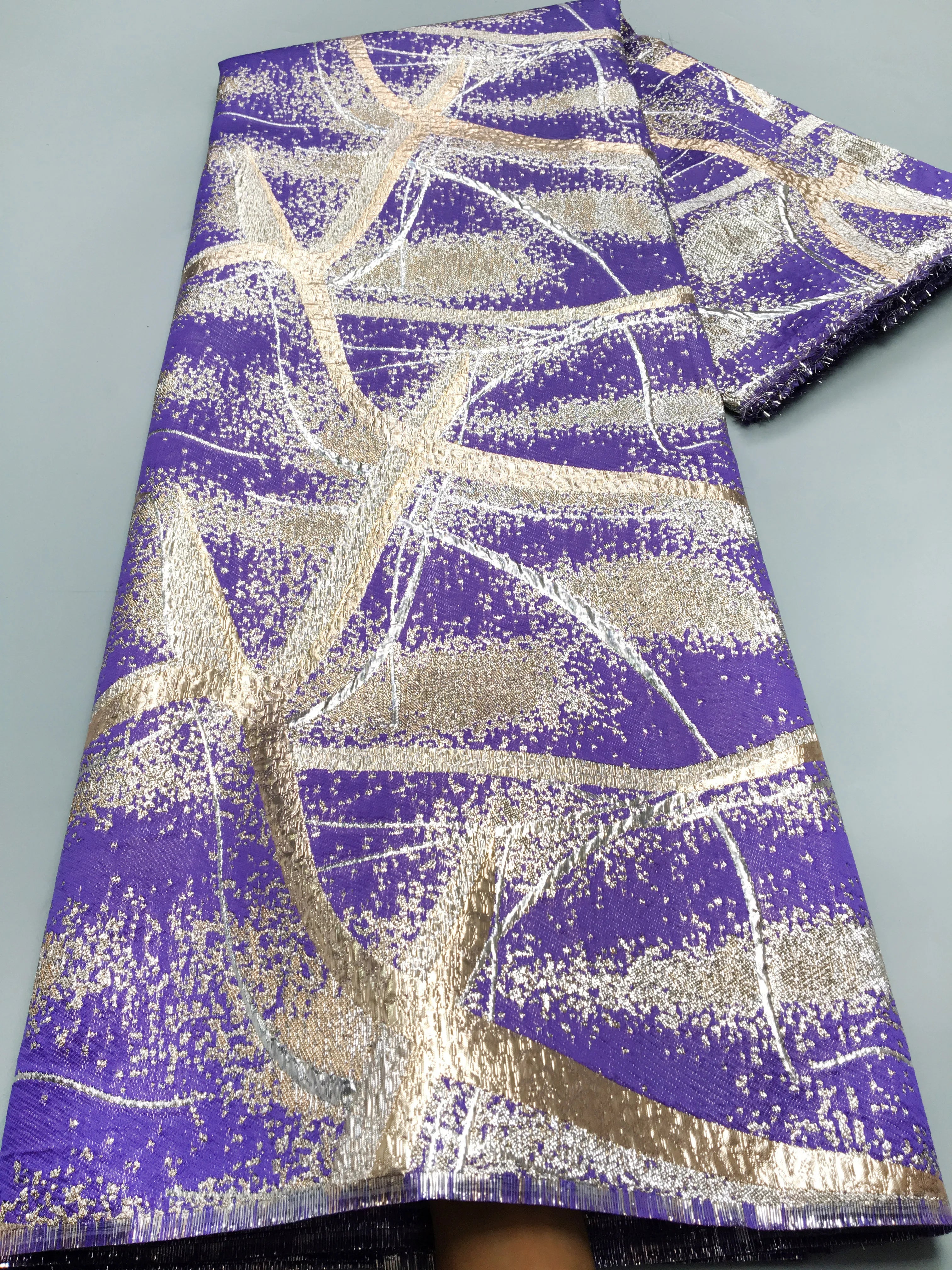 French Lace Fabric New Design Brocade Jacquard Lace Fabric 2024 High Quality African Fabric Lace For Women Wedding Dress F3901