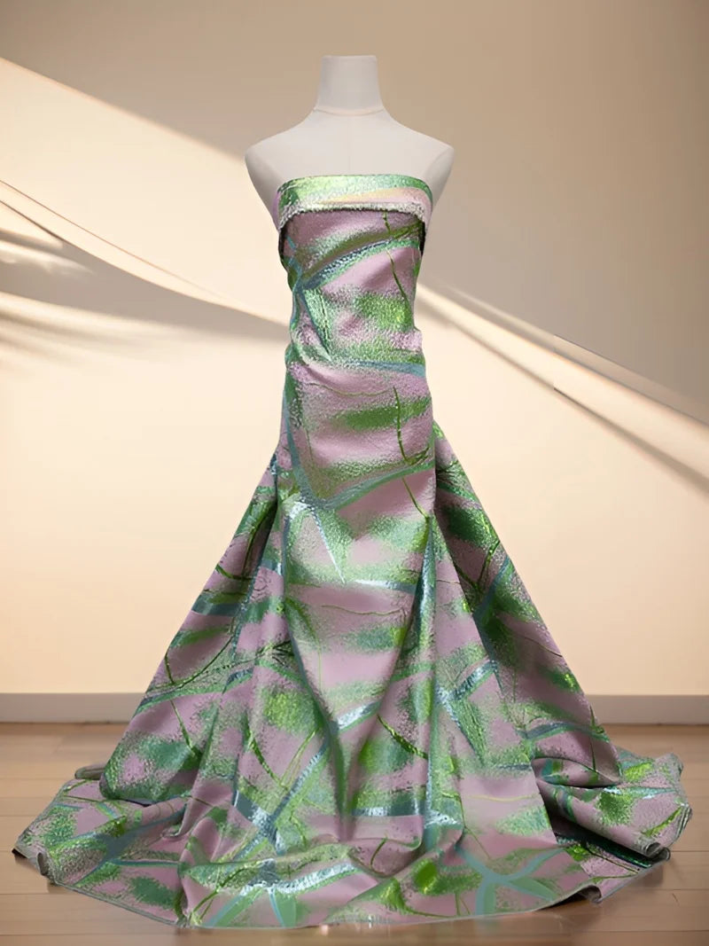 French Lace Fabric New Design Brocade Jacquard Lace Fabric 2024 High Quality African Fabric Lace For Women Wedding Dress F3901