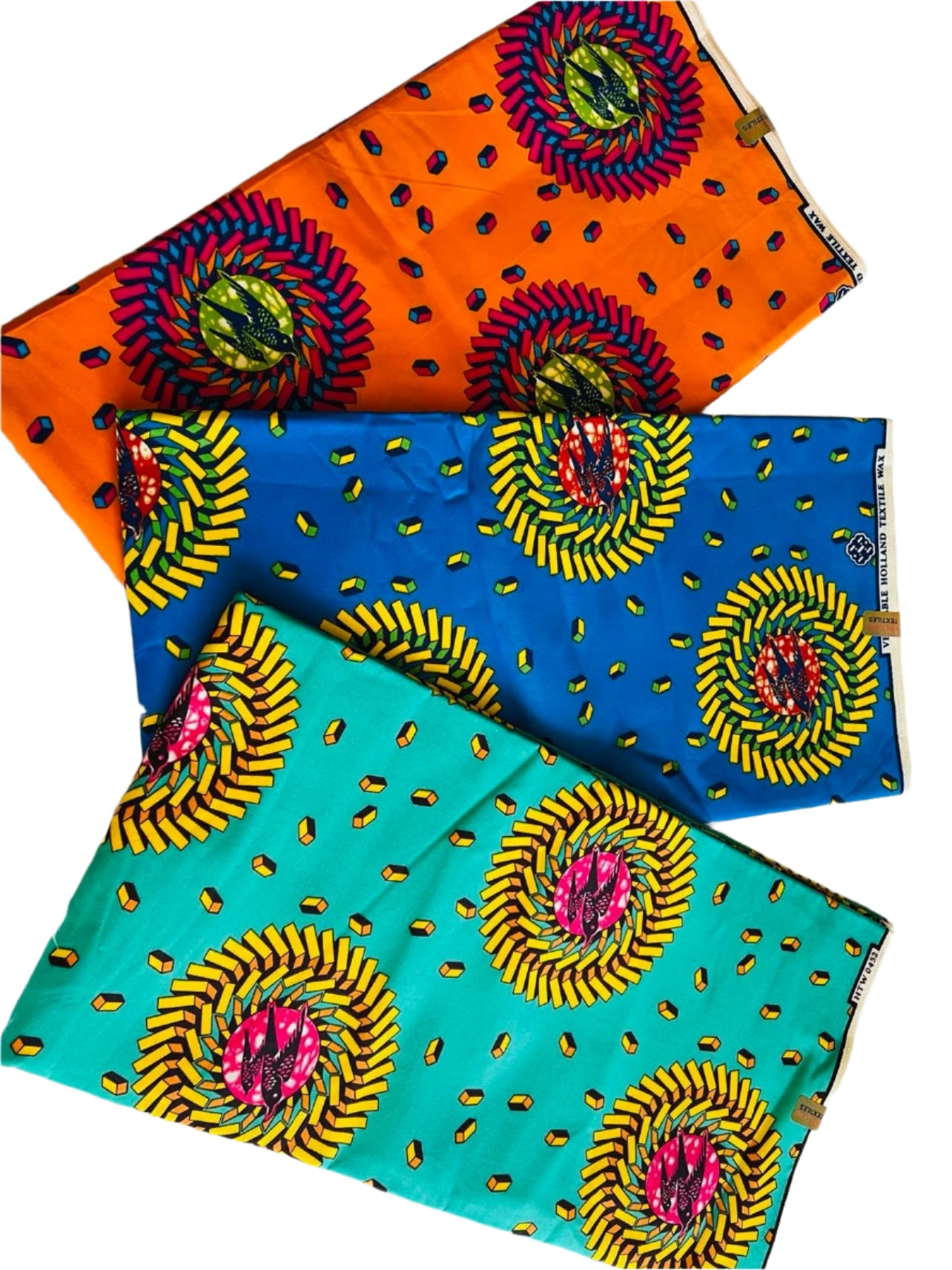 Supreme Holland Wax African Print Wax Fabric (Ankara) Geometric Spiral Patterns