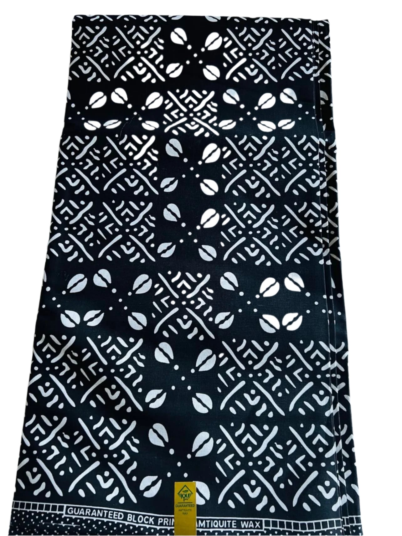 African Fabrics By the Yard - Mudcloth Print - Black & White #2