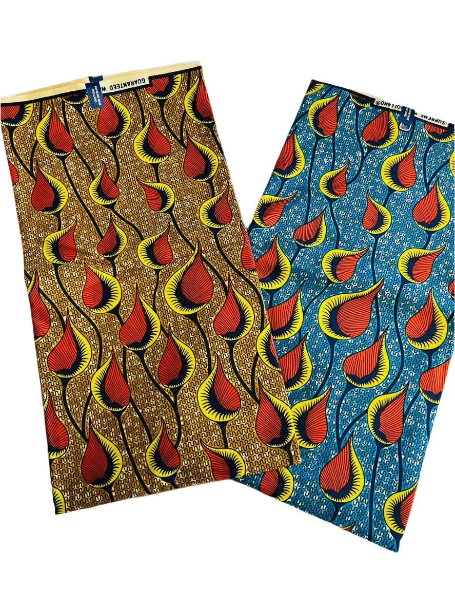 Supreme Holland Wax African Print Wax Fabric (Ankara)