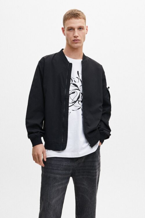 Lightweight Zipped Bomber Jacket